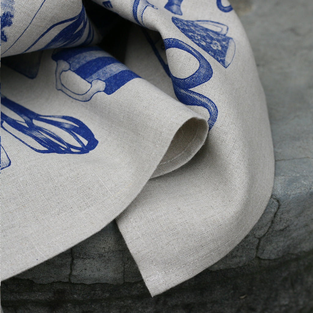 Ink Olveston linen tea towel