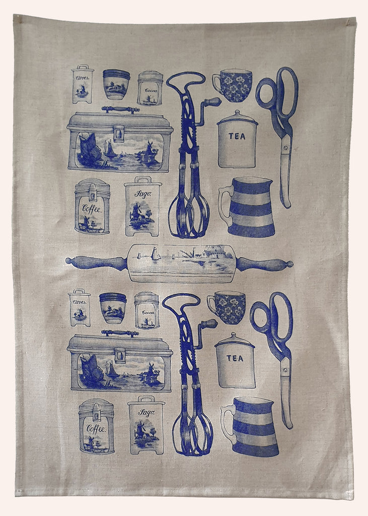 Ink Olveston linen tea towel