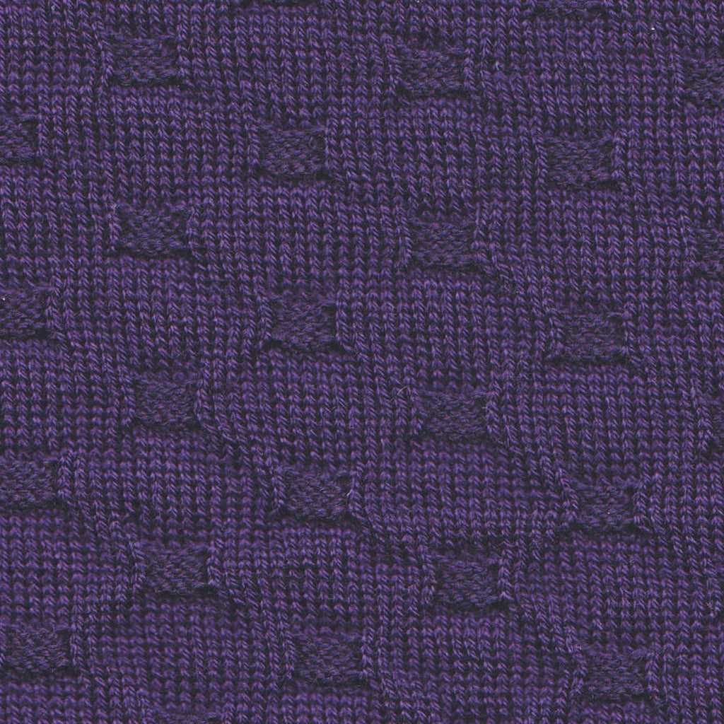 Purple crosses knit merino fingerless gloves