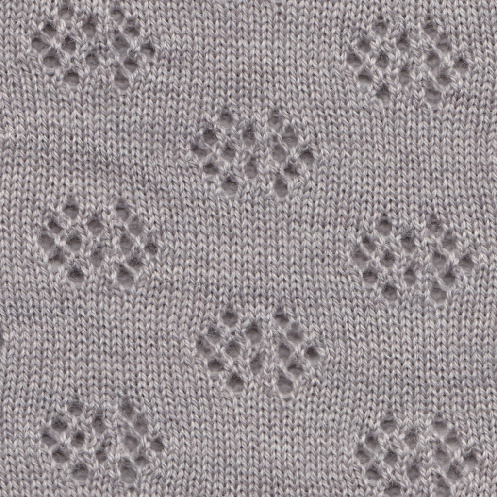 Silver lacy knit merino fingerless gloves