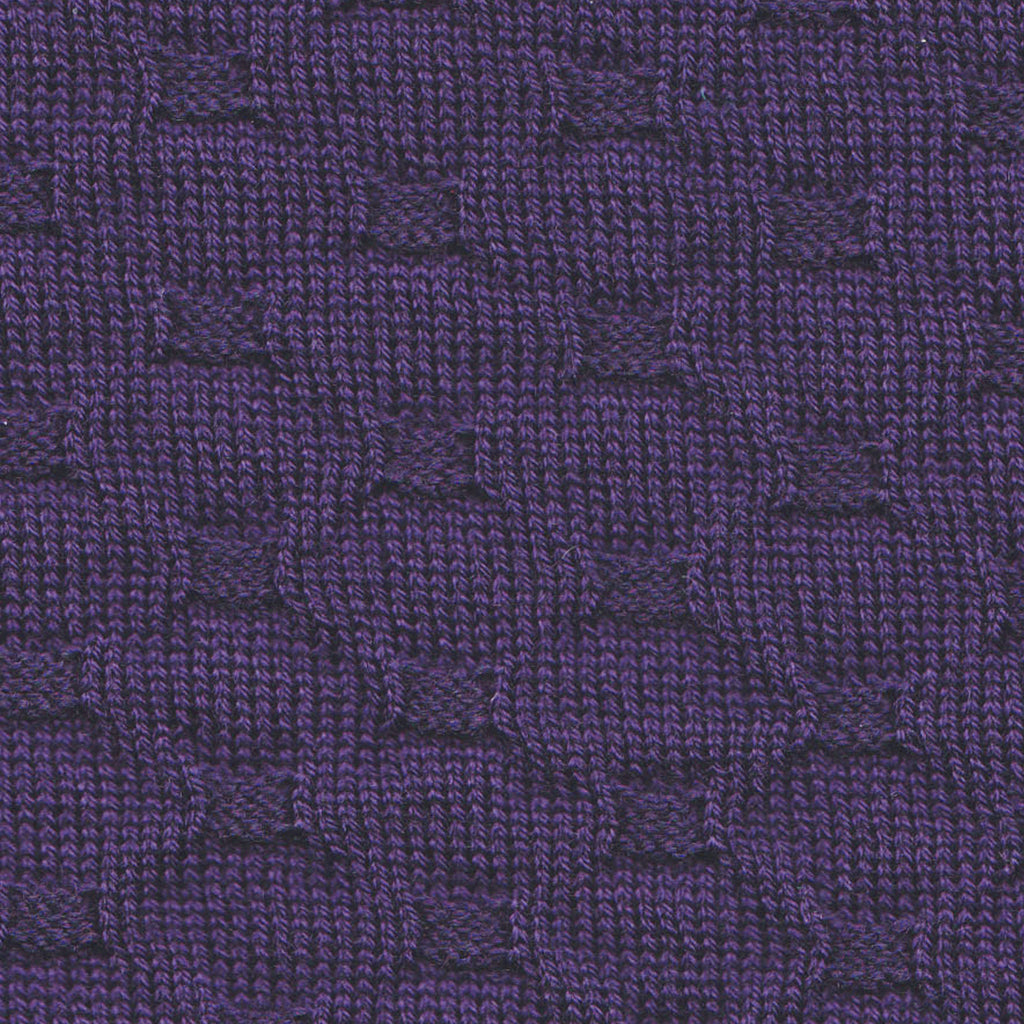 Purple crosses knit merino fingerless gloves